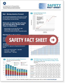 An image of the Railroad Safety Fact Sheet.