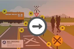 AT A PASSIVE CROSSING