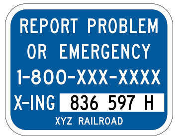 Blue ENS Sign Example with phone and xing number