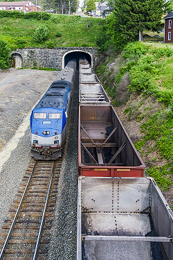 freight and passenger train