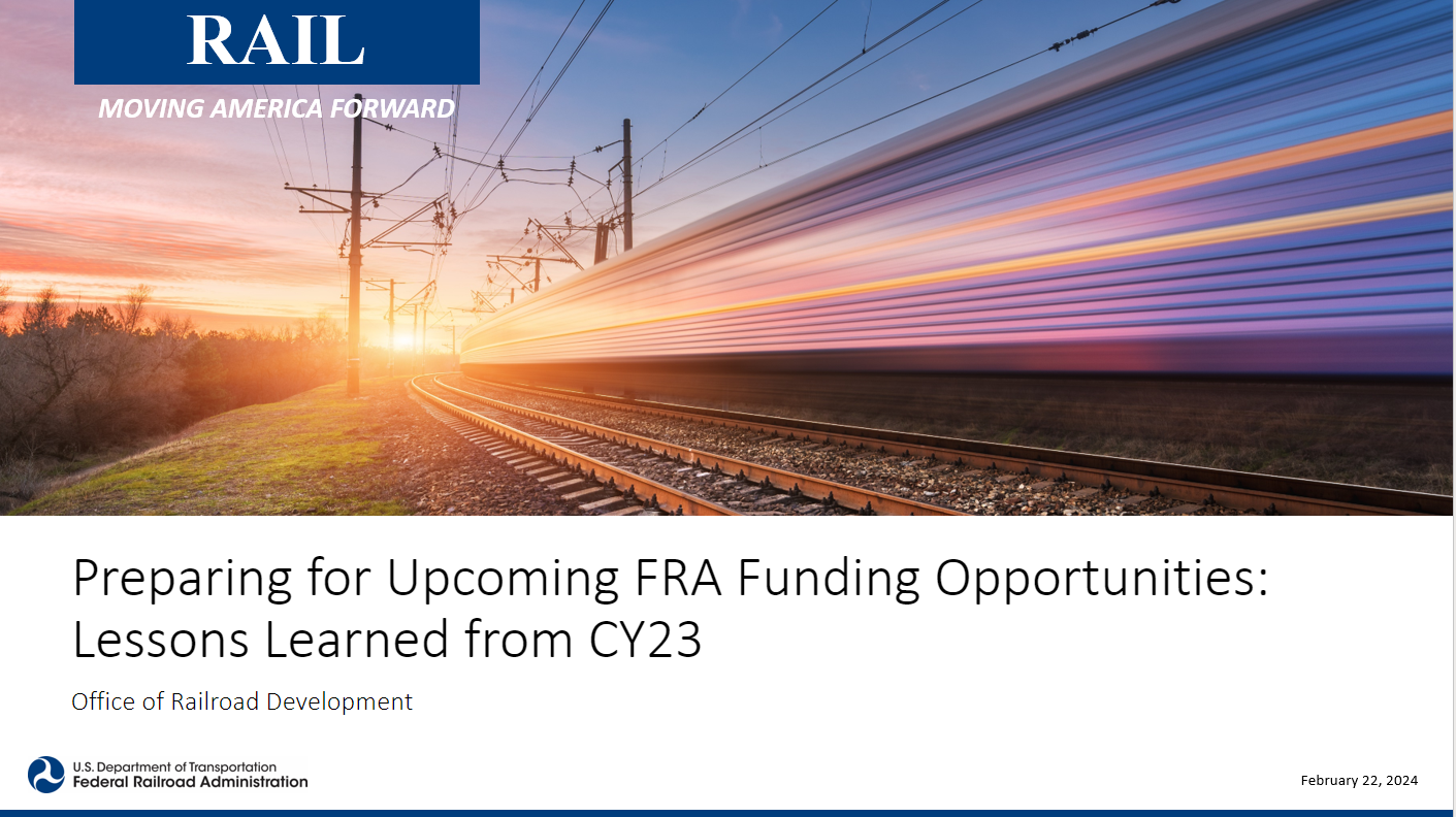 Upcoming FRA Funding Opportunities: Lessons Learned CY23