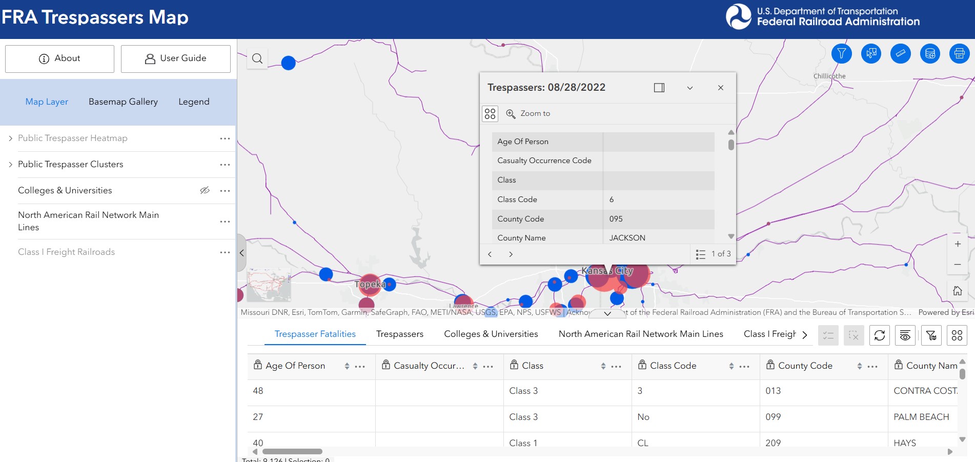 Incidents map view